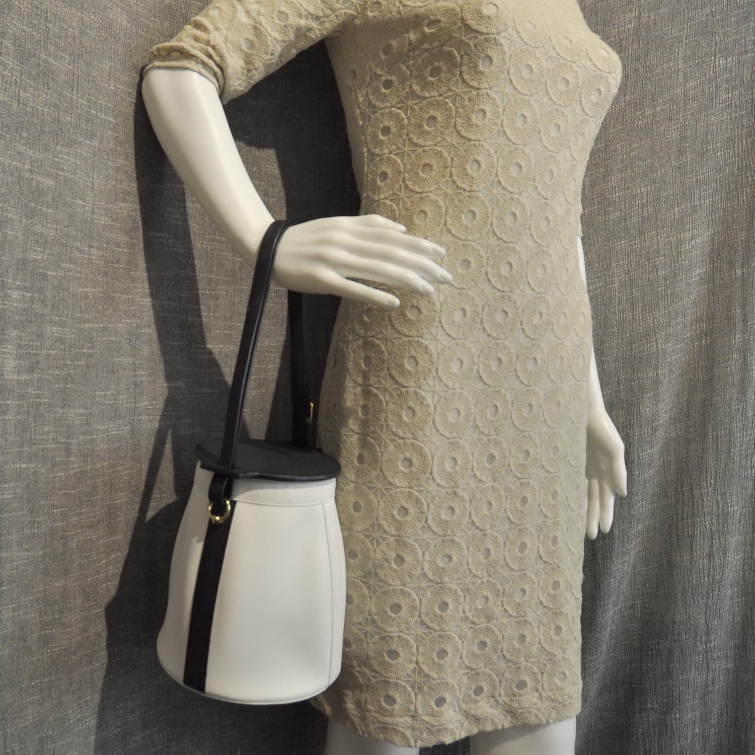 Hermes Courchevel Farming Bag Noir Blanc 2 of 8