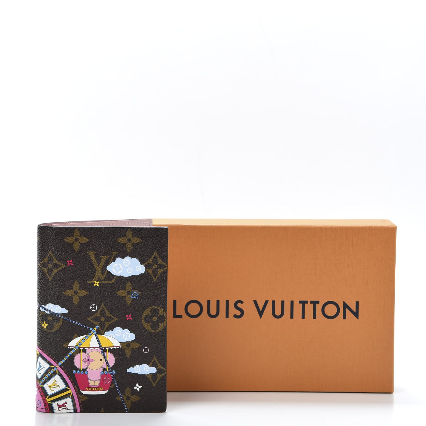 Monogram 2020 Christmas Animation Big Wheel Passport Cover Rose Ballerine