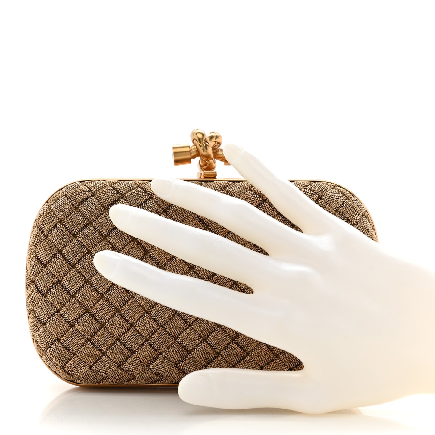 Intreccio Oro Bruciato Knot Clutch