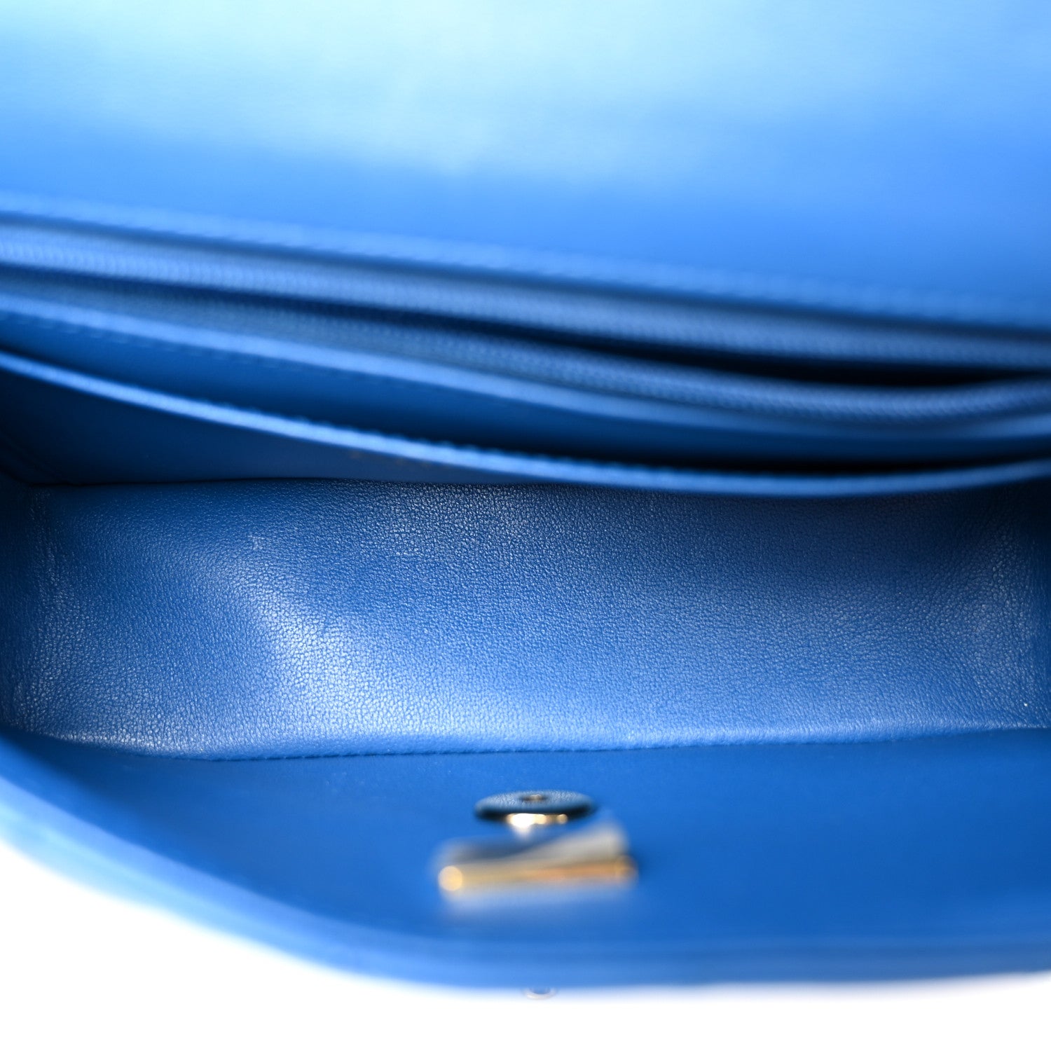 Chanel Lambskin Quilted Mini Rectangular Flap Blue 5 of 10