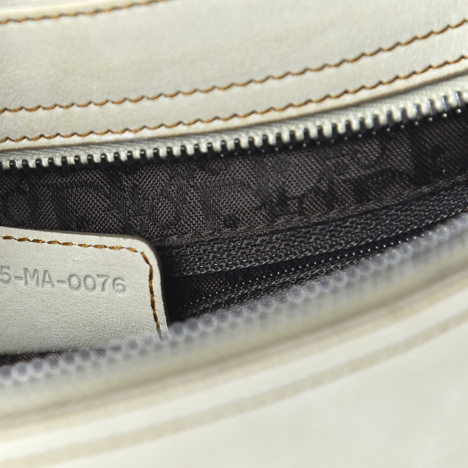 Christian Dior Calfskin Gaucho Double Saddle Bag Ivory 9 of 11