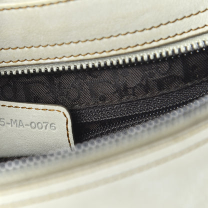 Christian Dior Calfskin Gaucho Double Saddle Bag Ivory 9 of 11