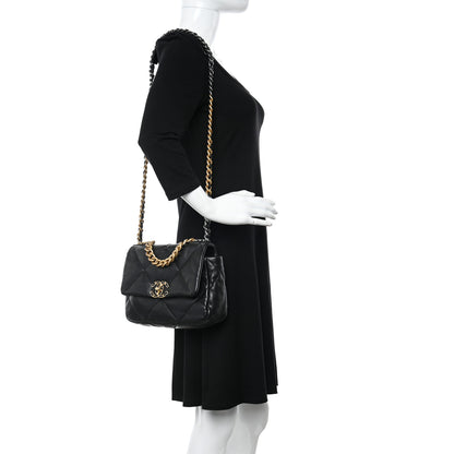 Chanel Lambskin Quilted Medium Chanel 19 Flap Black 2 of 14
