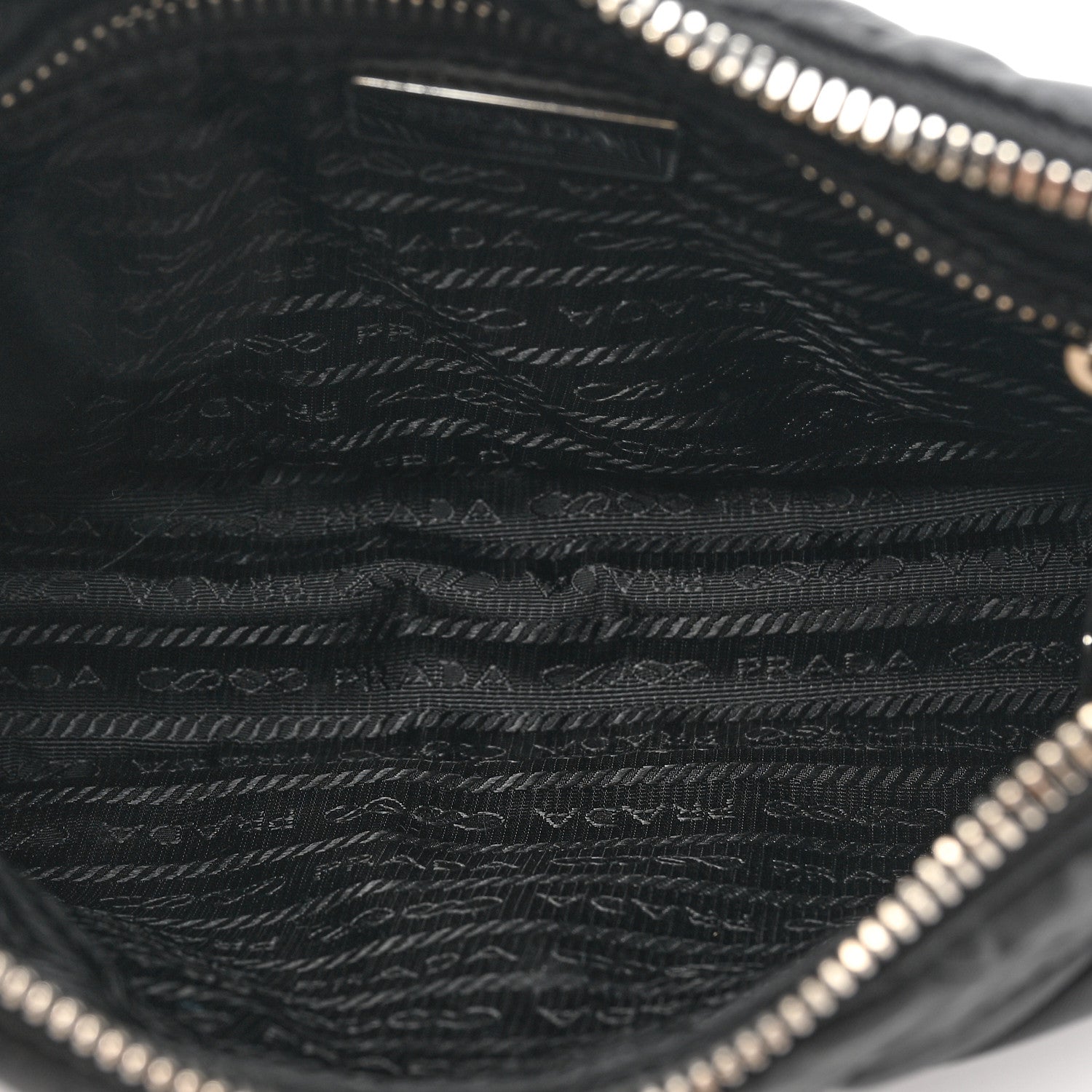 Prada Re-Nylon Triangle Padded Patchwork Shoulder Bag Black 5 of 8