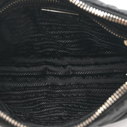 Prada Re-Nylon Triangle Padded Patchwork Shoulder Bag Black 5 of 8