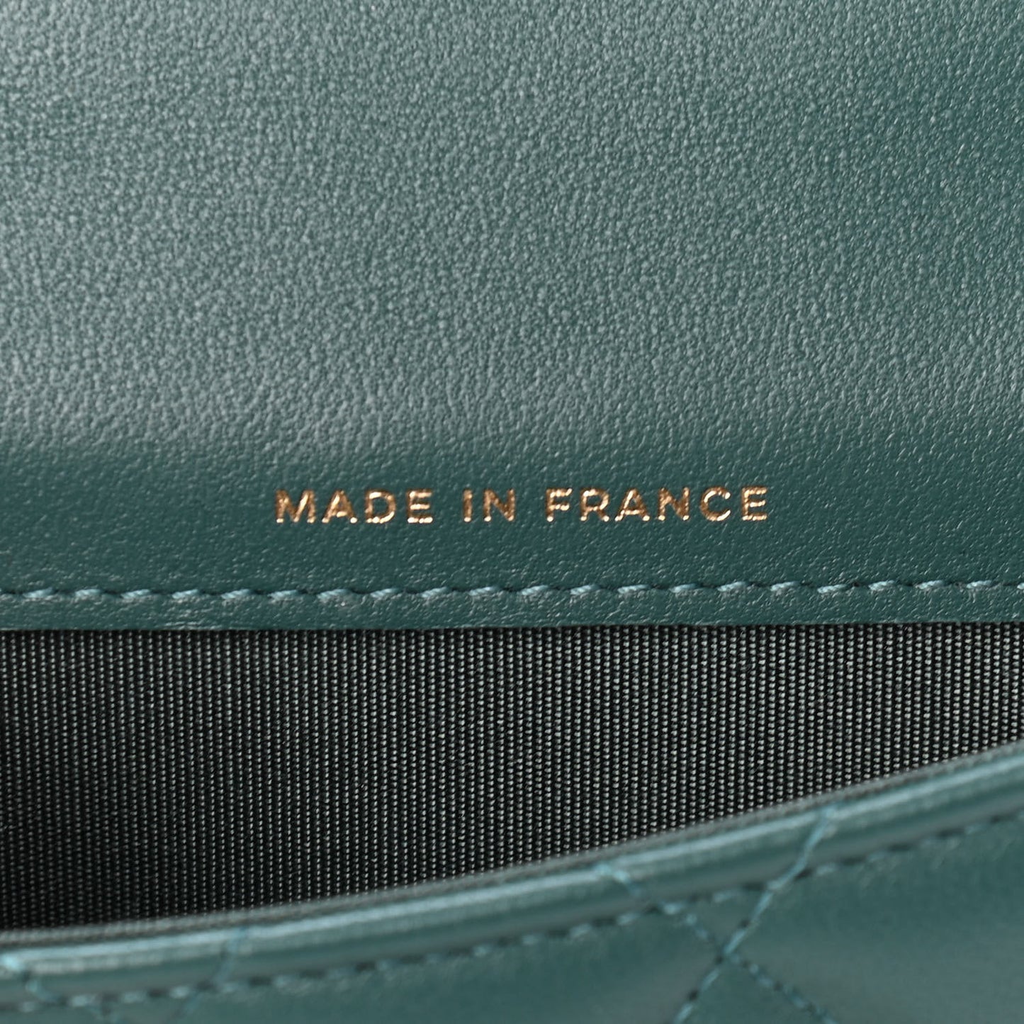 Lambskin Quilted Top Handle Flap Coin Purse With Chain Green