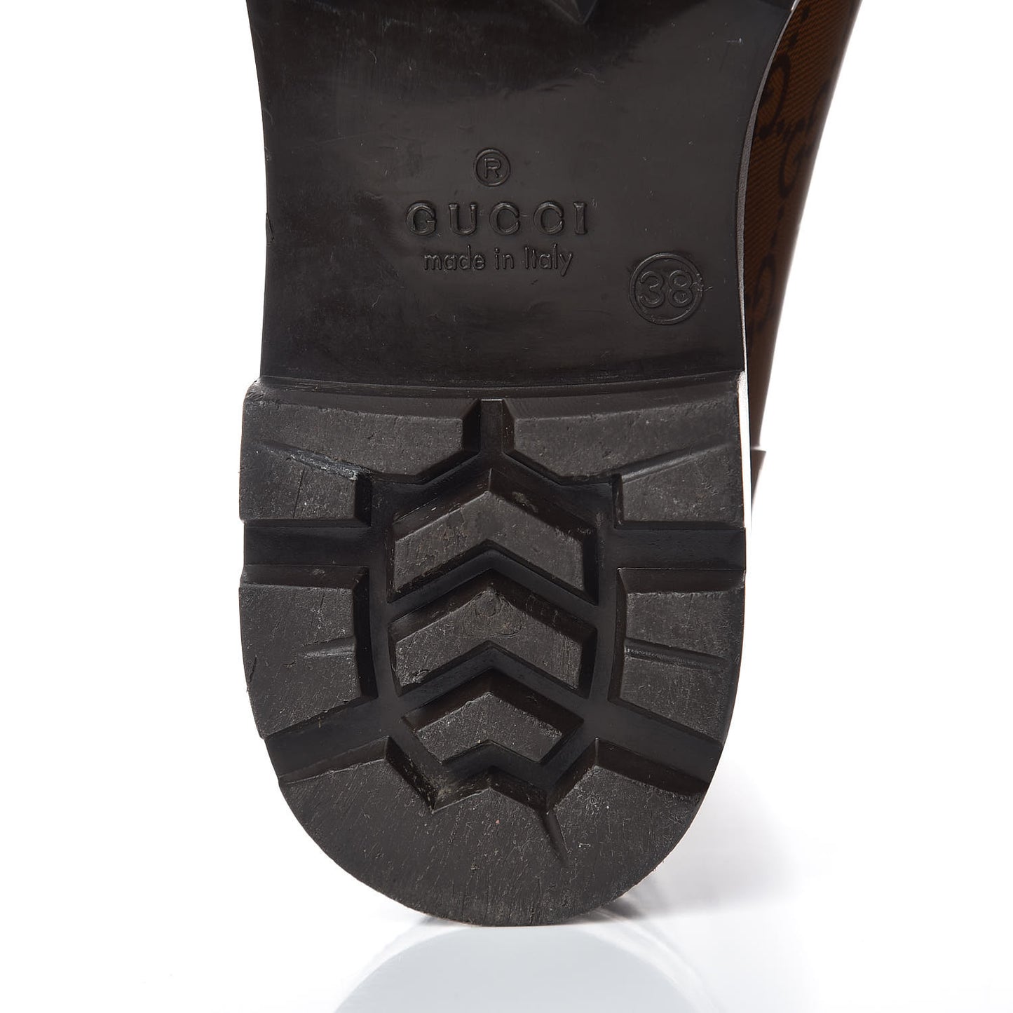 Rubber Monogram Edinburg Rain Boots 38 Transparent Cocoa