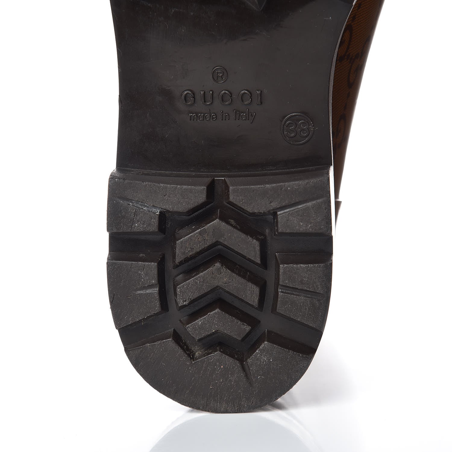 Gucci Rubber Monogram Edinburg Rain Boots 38 Transparent Cocoa 14 of 14
