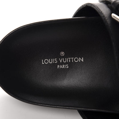 Louis Vuitton Calfskin New Wave Bom Dia Mule Sandals 41 Black 7 of 10