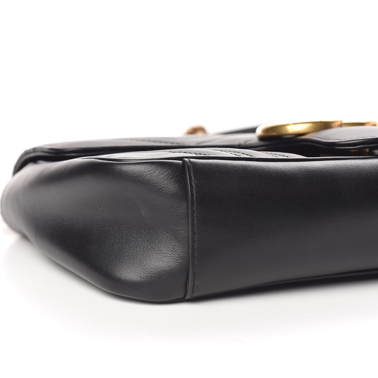 Calfskin Matelasse Small GG Marmont Shoulder Bag Black