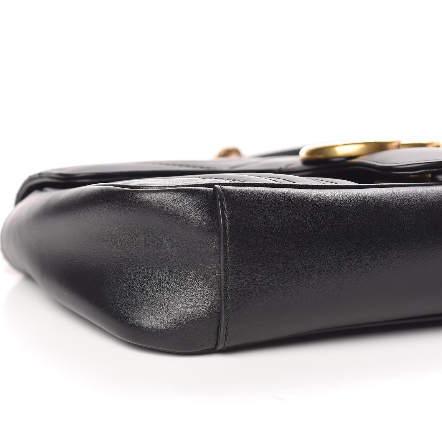 Gucci Calfskin Matelasse Small GG Marmont Shoulder Bag Black 5 of 10