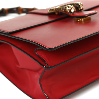 Gucci Moon Calfskin Web Large Dionysus Bamboo Top Handle Bag Hibiscus Red 13 of 17