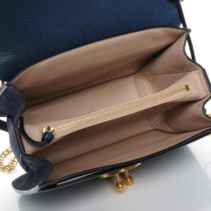Chloe Goatskin Medium Mily Shoulder Bag Denim Blue 5 of 6