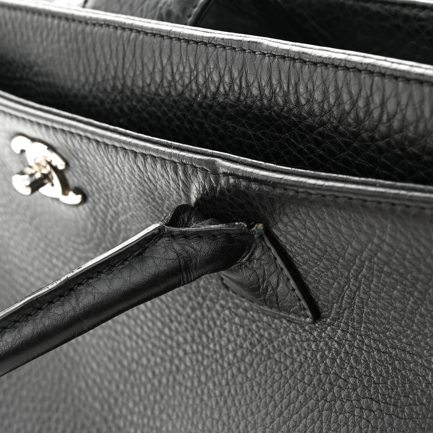 Chanel Deerskin Cerf Executive Shopper Tote Black 14 of 14