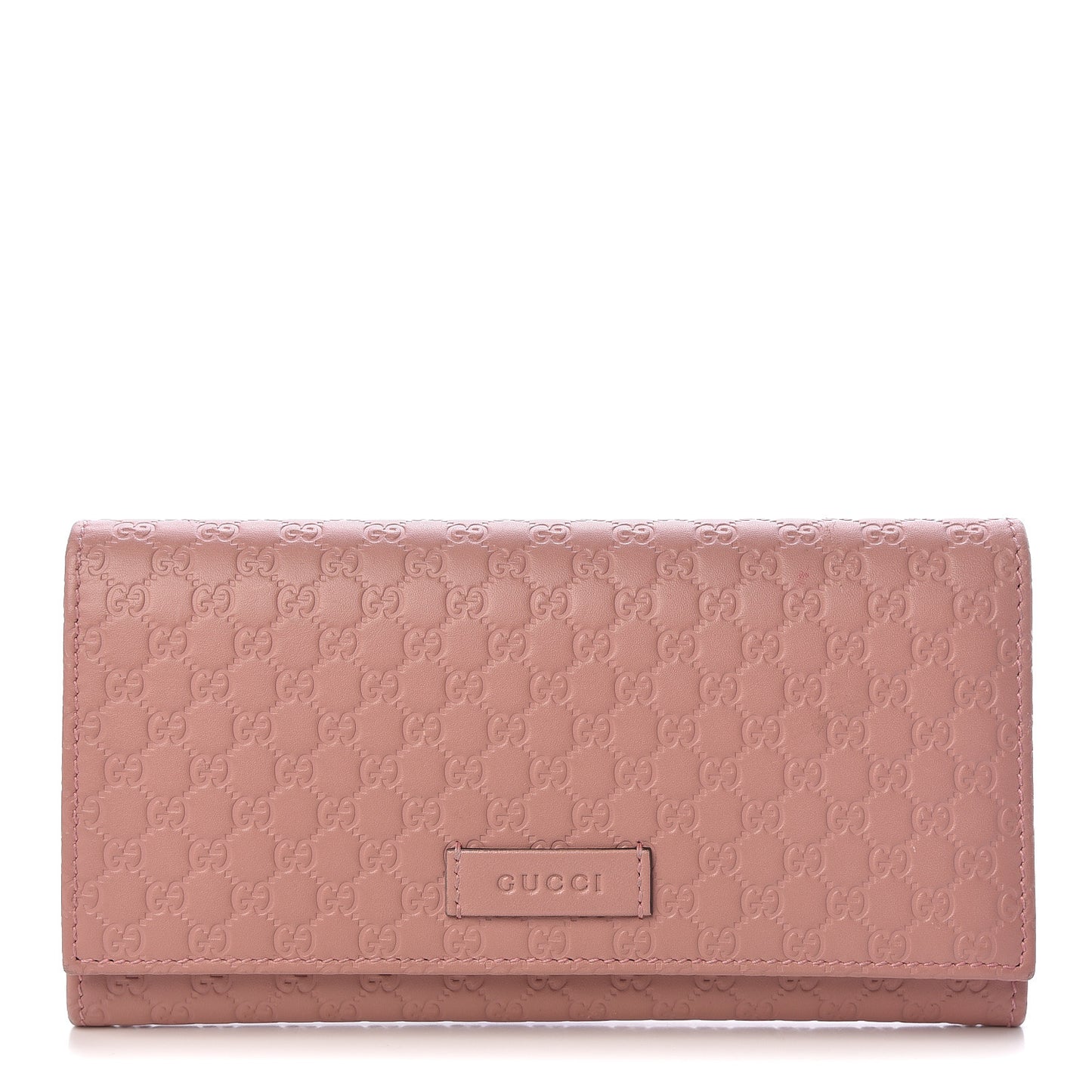 Soft Microguccissima Continental Wallet Soft Pink