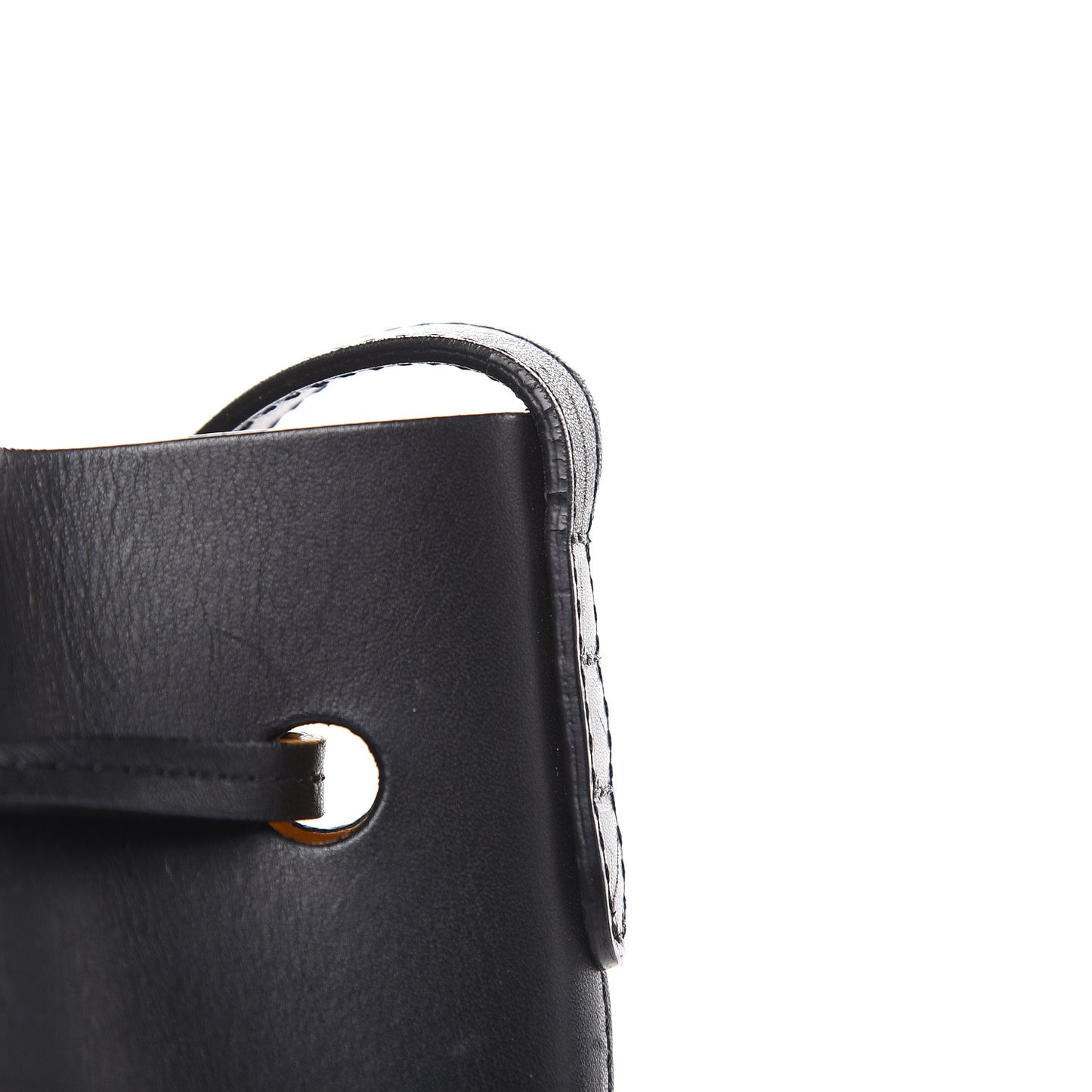 Calfskin Mini Bucket Bag Black Gold
