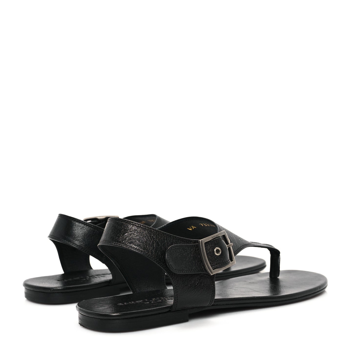 Calfskin Incrociato Denver Monogram Sandals 36 Black