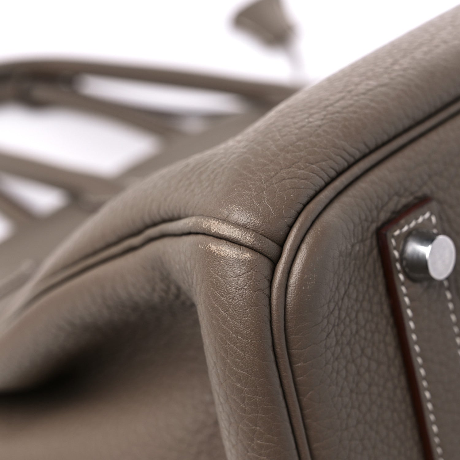 Hermes Taurillon Clemence Birkin 35 Etoupe 10 of 18