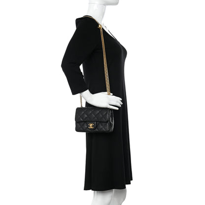 Chanel Caviar Quilted Mini Sweetheart Rectangular Flap Black 2 of 10