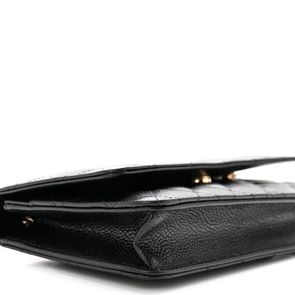 Chanel Caviar Quilted Wallet on Chain WOC Black 10 of 12