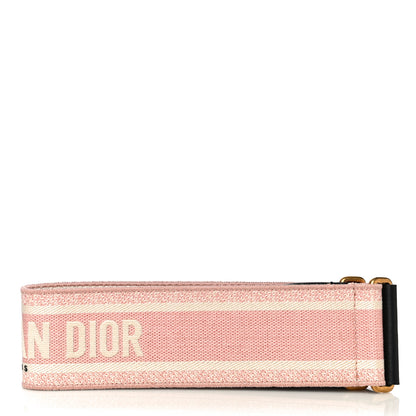 Christian Dior Canvas Embroidered Large Book Belt 80 32 Pink White 2 of 13