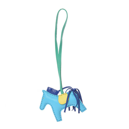 Hermes Milo Lambskin Grigri Rodeo Horse Bag Charm PM Rose Shocking Bleu Azteque Bleu Electrique Menthe Soufre Violet 1 of 4