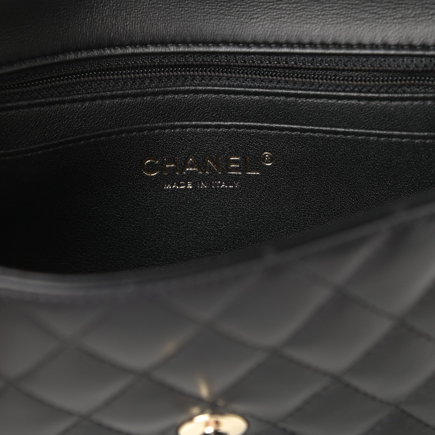 Chanel Lambskin Quilted Mini Rectangular Flap Black 6 of 9