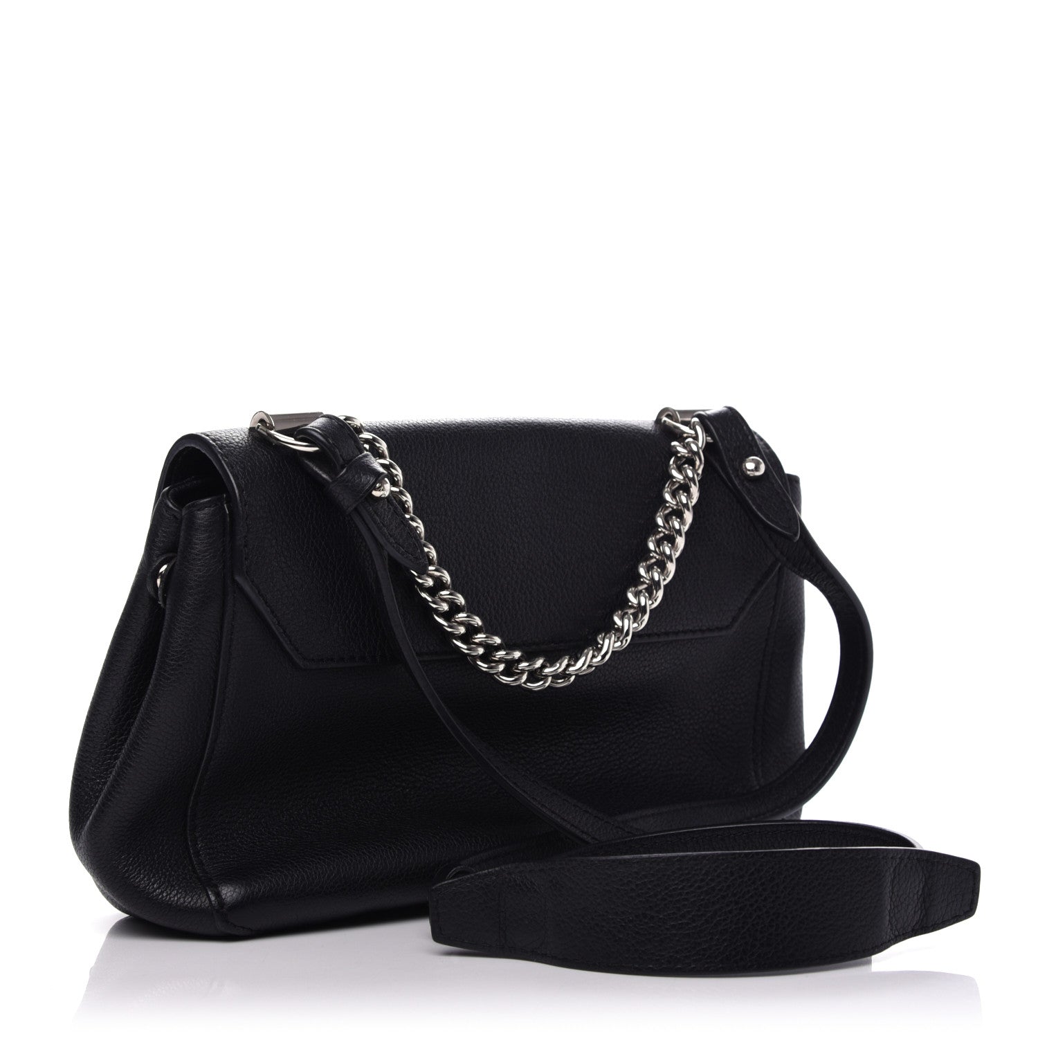 Louis Vuitton Calfskin Lockme II Chain Bag BB Black 3 of 8