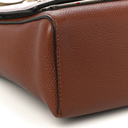 Burberry Calfskin Vintage Check Note Crossbody Bag Tan 7 of 8
