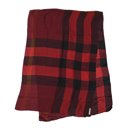 Burberry Silk Mega Check Scarf Red 2 of 4