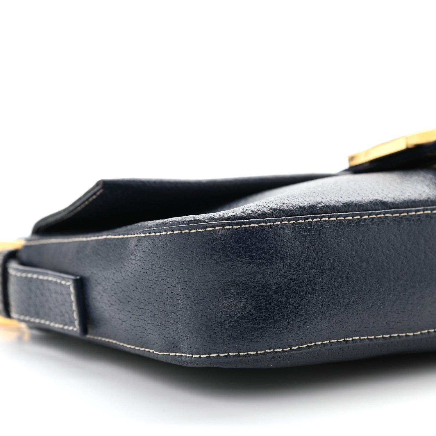 Fendi Boarskin Baguette Navy Blue 12 of 13