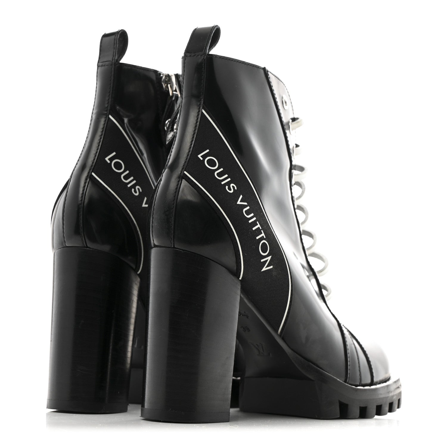 Louis Vuitton Patent Calfskin Star Trail Ankle Boots 39 Black 5 of 12