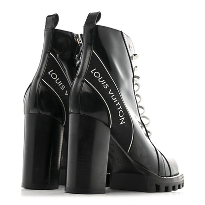 Louis Vuitton Patent Calfskin Star Trail Ankle Boots 39 Black 5 of 12