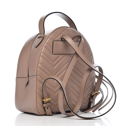Gucci Calfskin Matelasse GG Marmont Dome Backpack Porcelain Rose 3 of 11