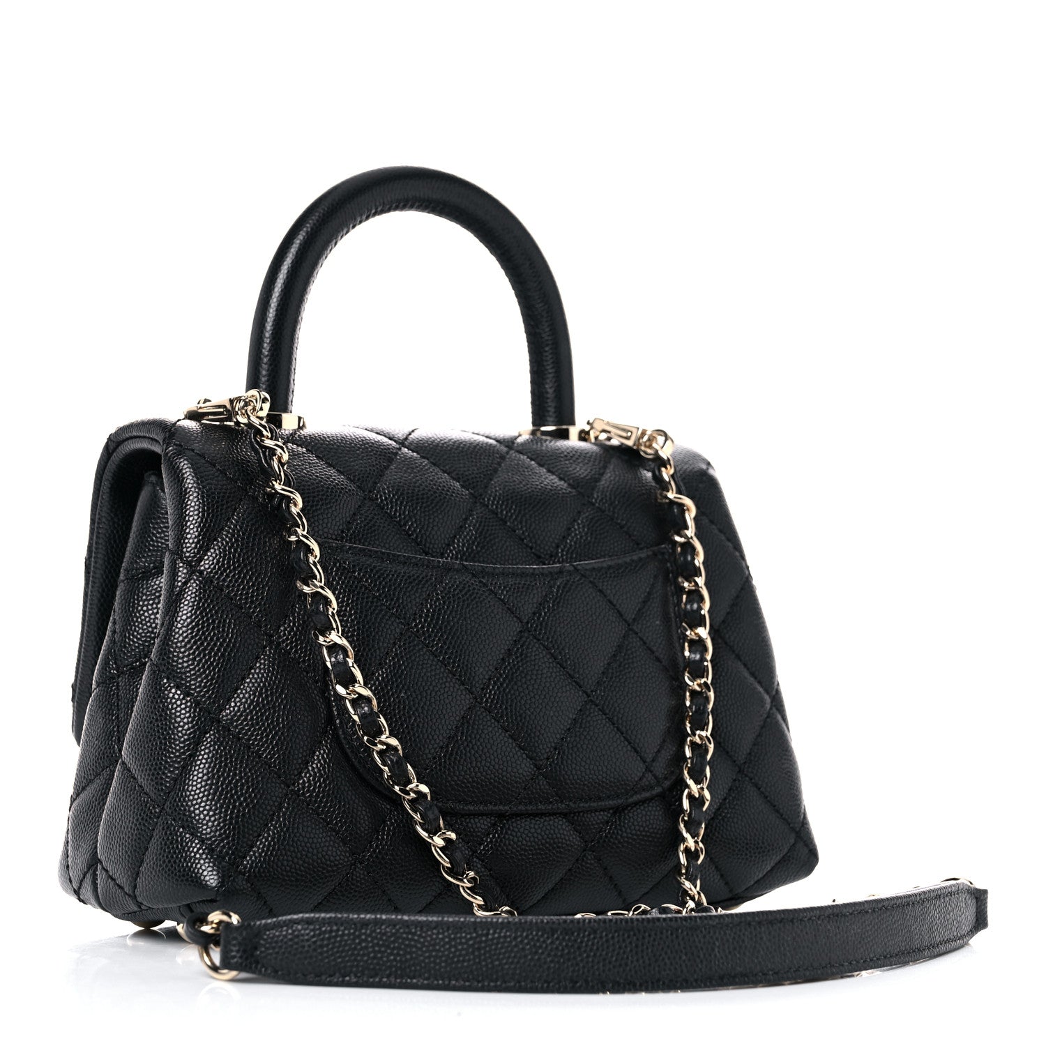Chanel Caviar Quilted Extra Mini Coco Handle Flap Black 3 of 13