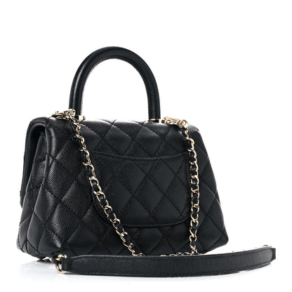 Chanel Caviar Quilted Extra Mini Coco Handle Flap Black 3 of 13
