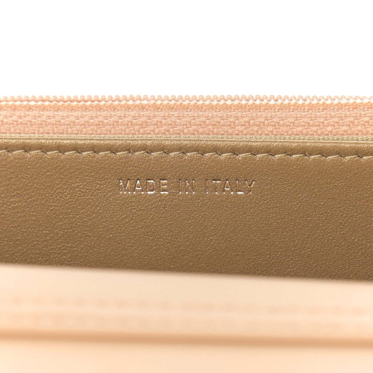 Lambskin Quilted CC Pearl Crush Wallet on Chain WOC Beige