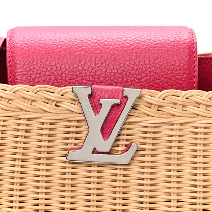 Louis Vuitton Rattan Calfskin Capucines BB Pink 7 of 10