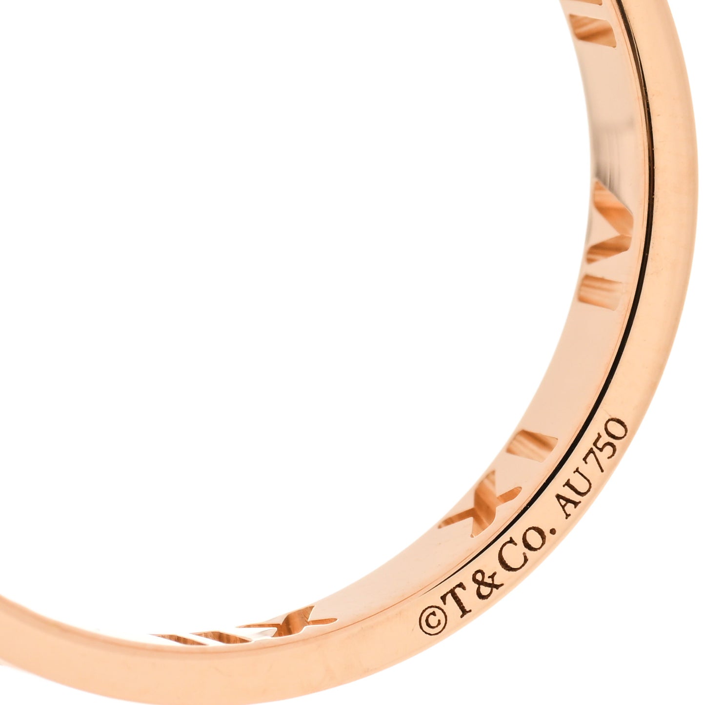 18K Rose Gold Diamond Atlas Pierced Ring 63 10.25