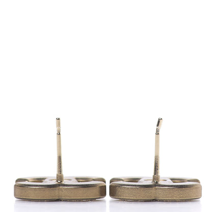 Chanel Crystal CC Earrings Gold 5 of 6