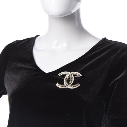 Chanel Baguette Crystal Quilted Vintage Allure CC Brooch Gold 2 of 5