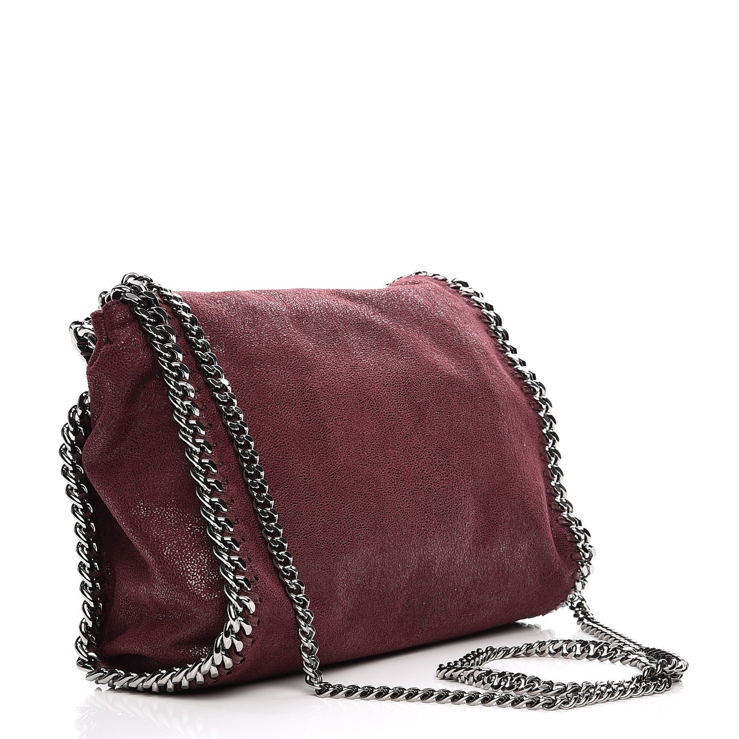 Shaggy Deer Mini Falabella Fold Over Tote Plum
