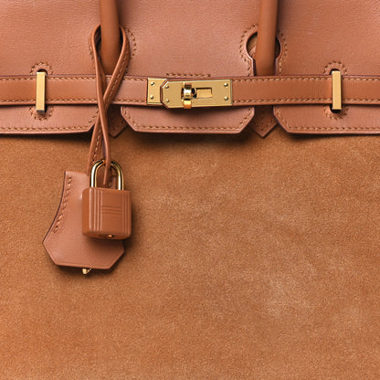 Hermes Veau Doblis Swift Grizzly Birkin 25 Gold 8 of 14