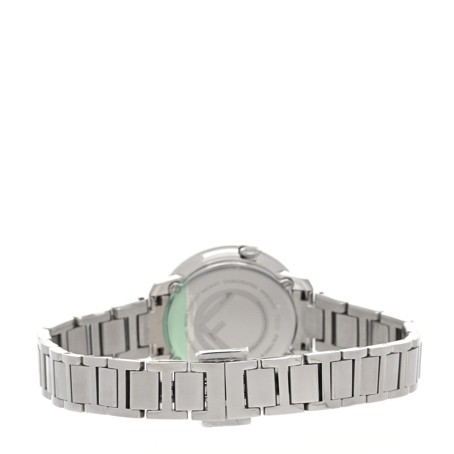 Fendi Stainless Steel Diamond 28mm Run Away Quartz Watch Black 3 of 5