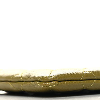 Chanel Caviar Crystal Quilted Coco Candy Cosmetic Case Green 9 of 11