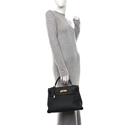 Hermes Togo Kelly Retourne 32 Black 2 of 11