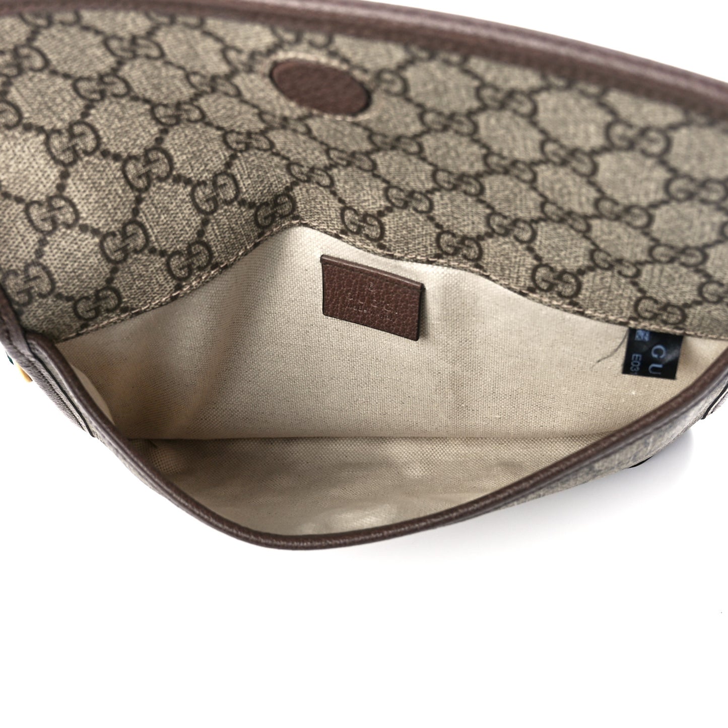 GG Supreme Monogram Neo Vintage Web Belt Bag Brown