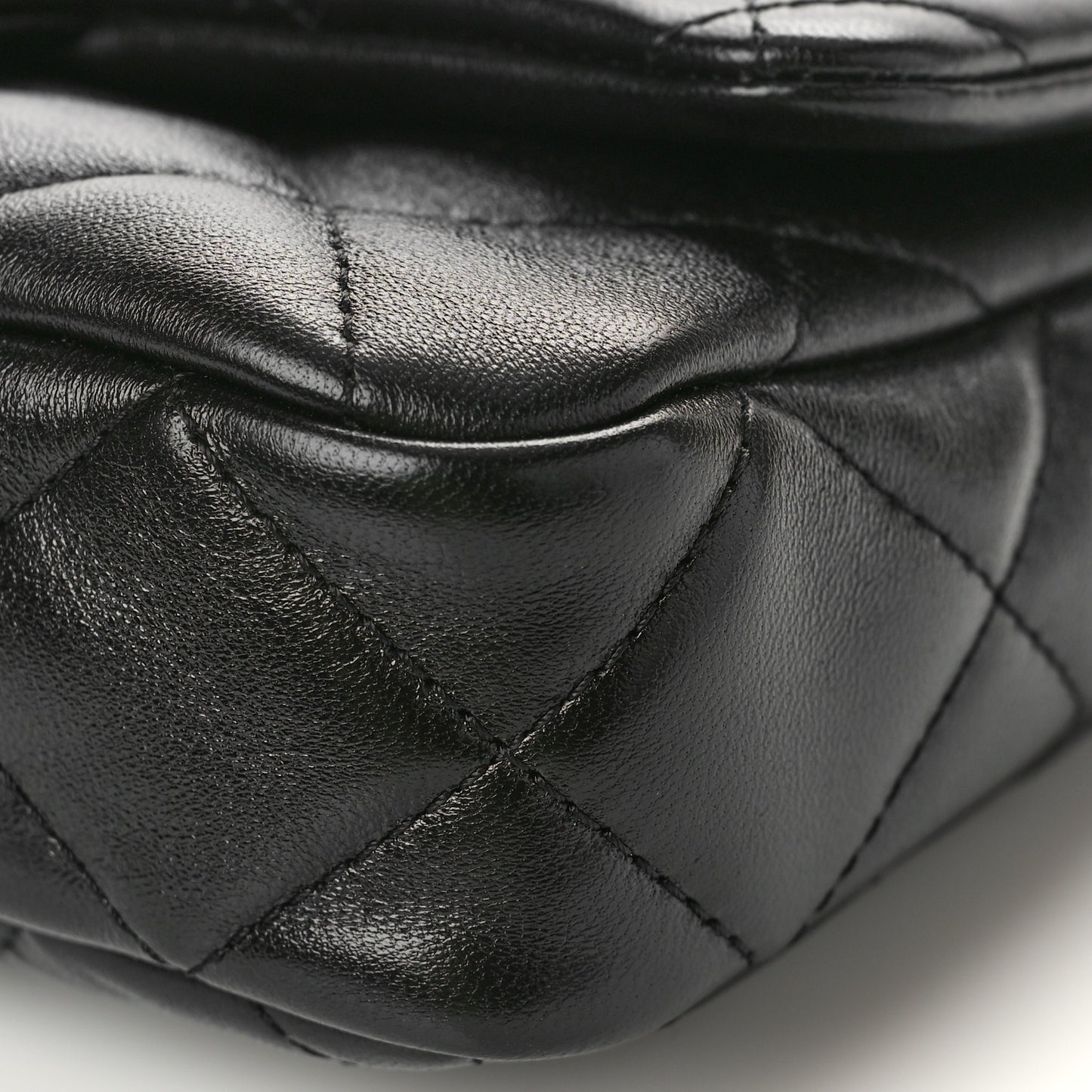 Lambskin Quilted Small Funky Town Flap Black
