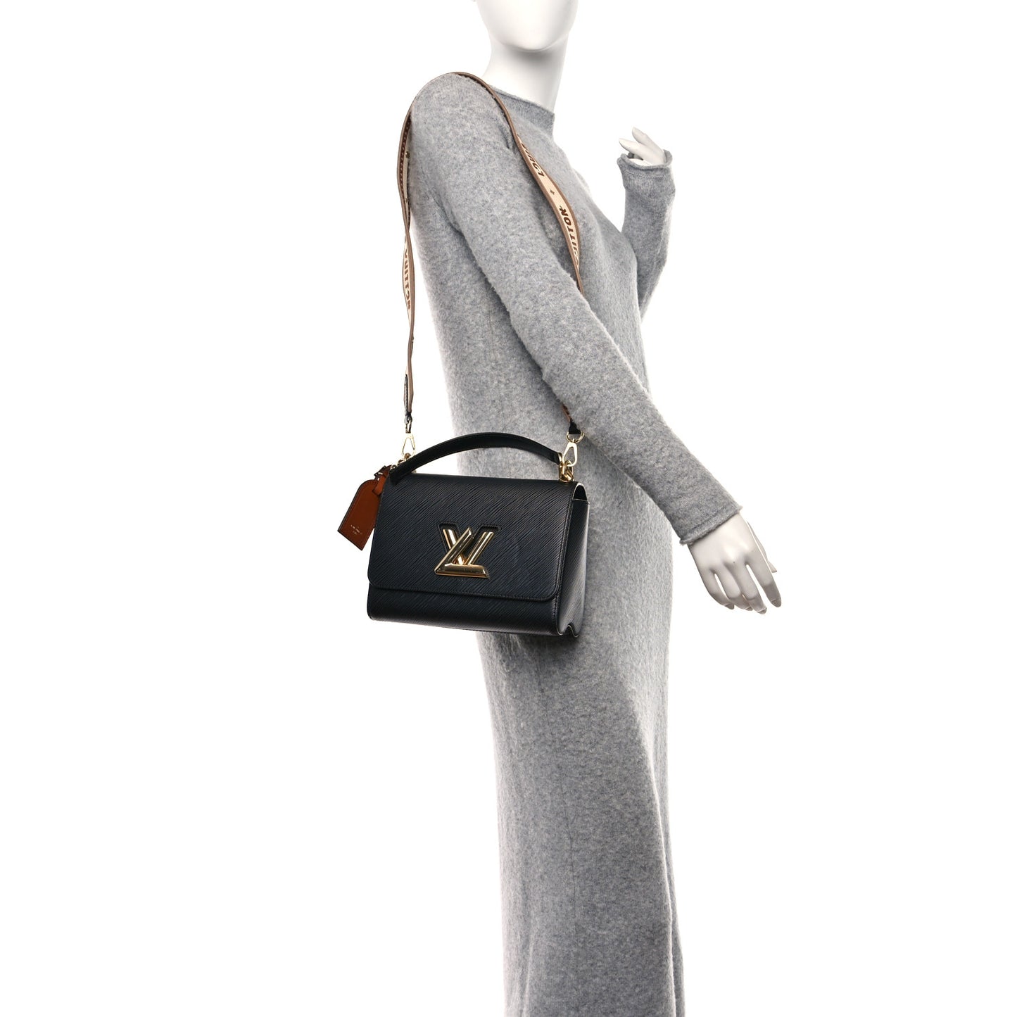 Epi Twist Top Handle Shoulder Bag MM Black