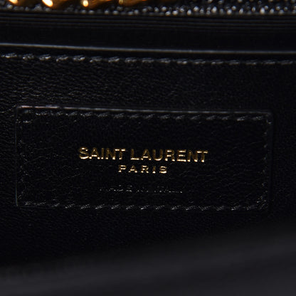 Saint Laurent Grain De Poudre Medium Classic Monogram Kate Satchel Black 6 of 6